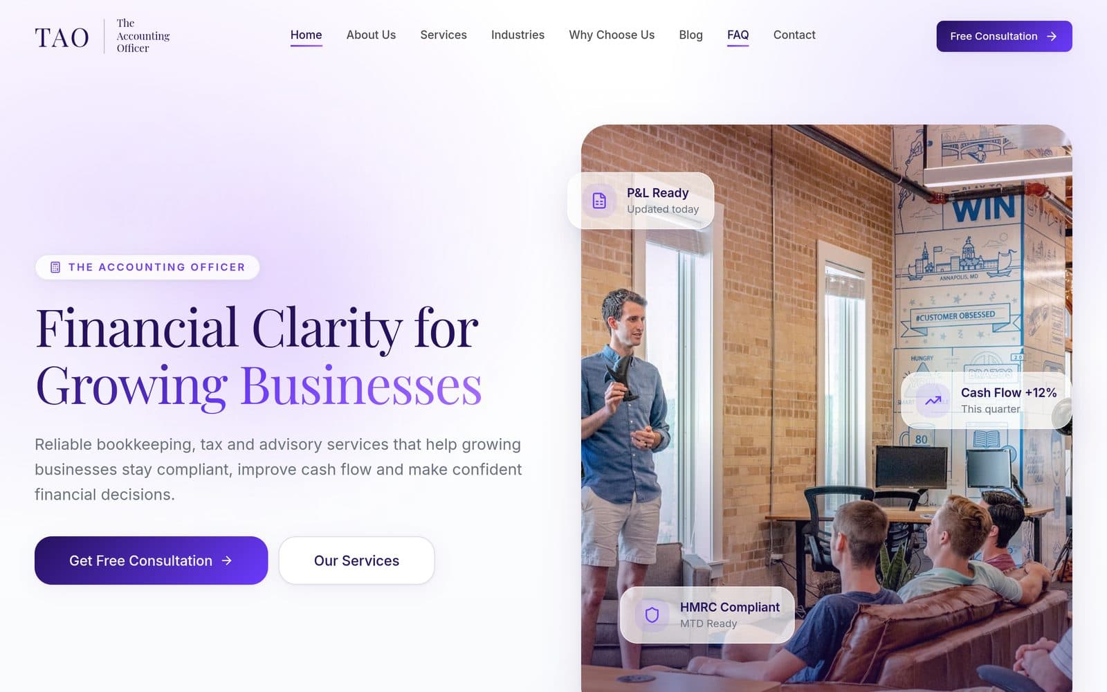 The Accounting Officer website preview